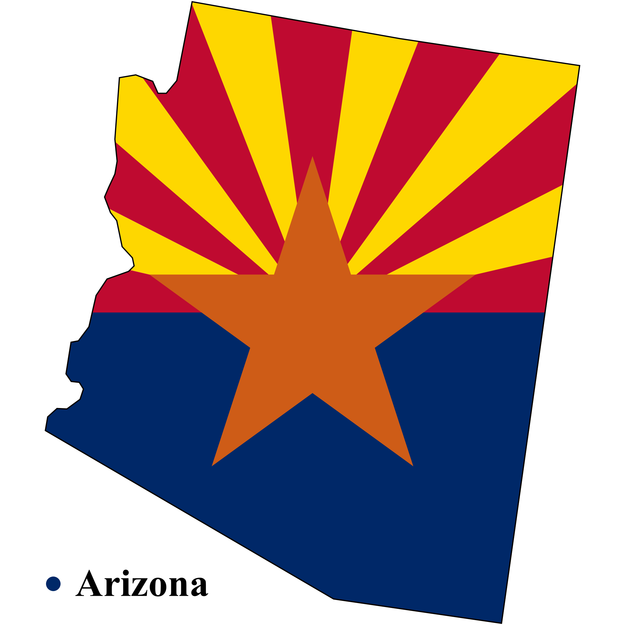 Flag-map of Arizona