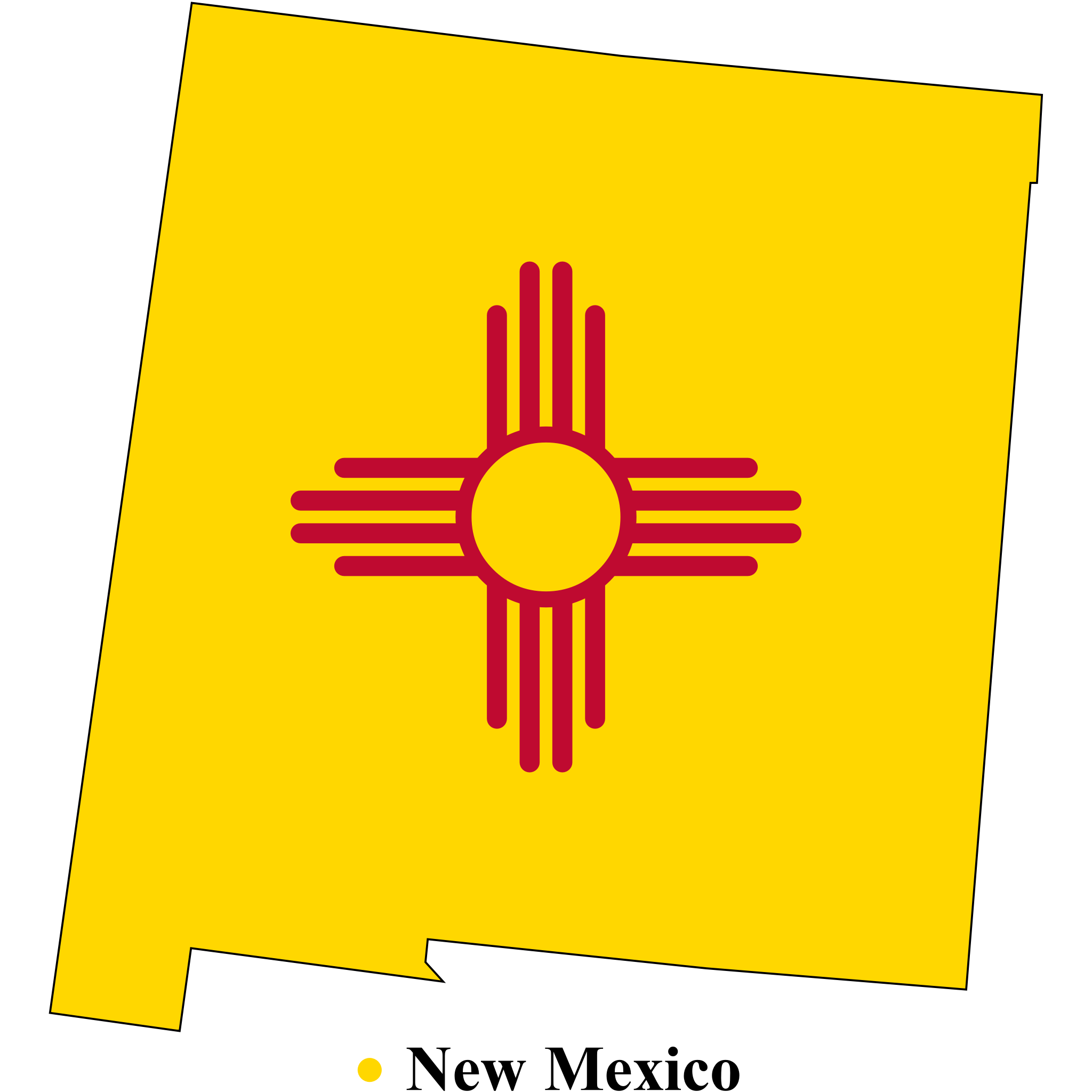 Flag-map of New Mexico